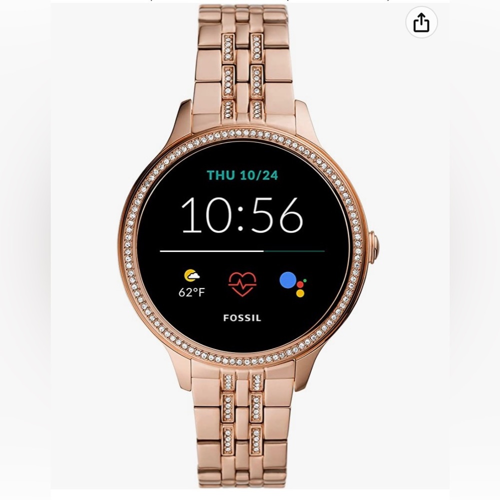 Fossil smart watch. Rose gold